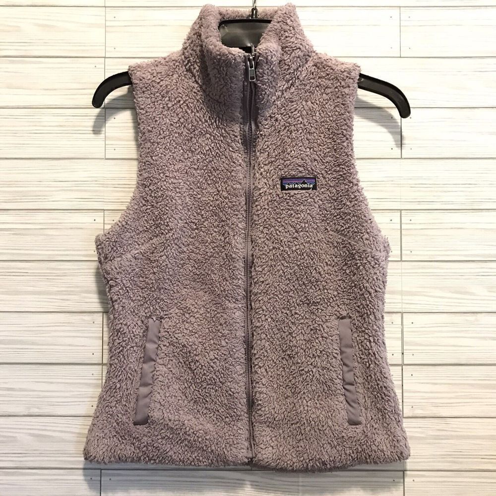 Patagonia Vest Womans XS Los Gatos Deep Pile Fleece Sherpa Teddy Zip Up Purple